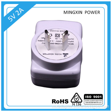 AU Plug 5V2A Micro USB Wallmount power adapter With australian RCM for Google Nexus 7Nexus 10